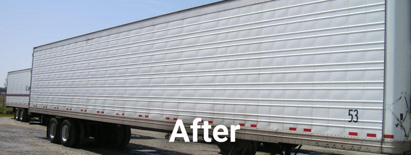 Trailer after decal removal